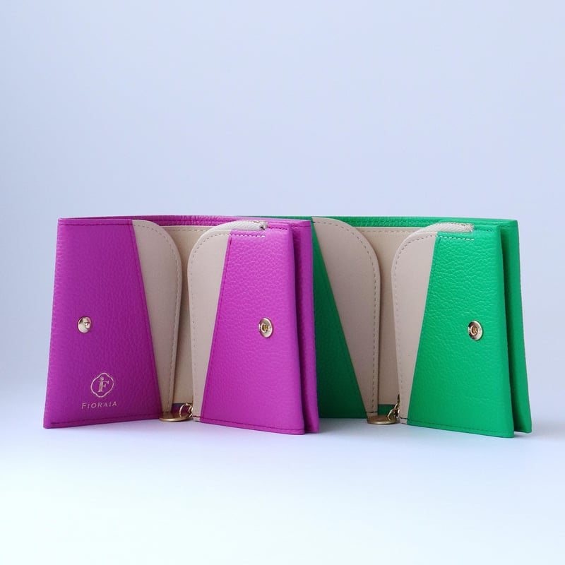 FIORAIA フィオライア コンパクトウォレット ポピー キャッシュレス FIORAIA フィオライア コンパクトウォレット ポピー キャッシュレス