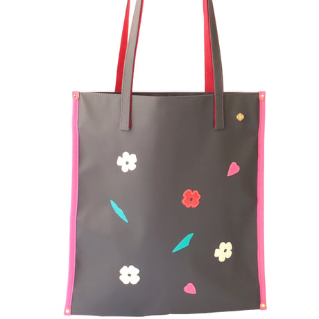NYLON  tote bag  /  D.GRAY 小さい花