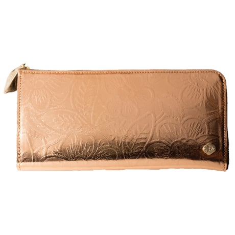 メタロ / ロングファスナーウォレット / COPPER ｜【訳あり品】SALE開催！アップリケ財布 FIORAIAフィオライア
