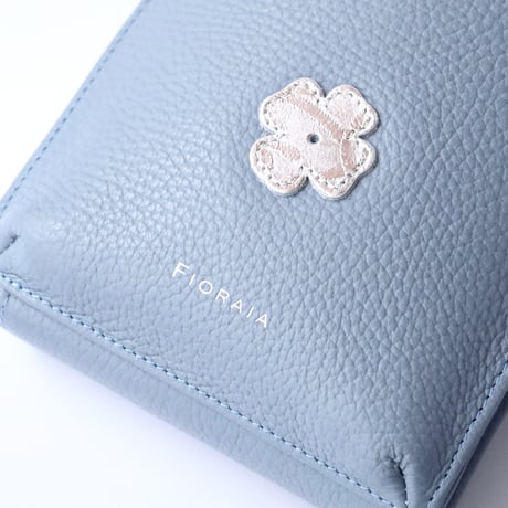 ウォレットショルダー  / ライトブルー | アップリケ財布 FIORAIAフィオライア