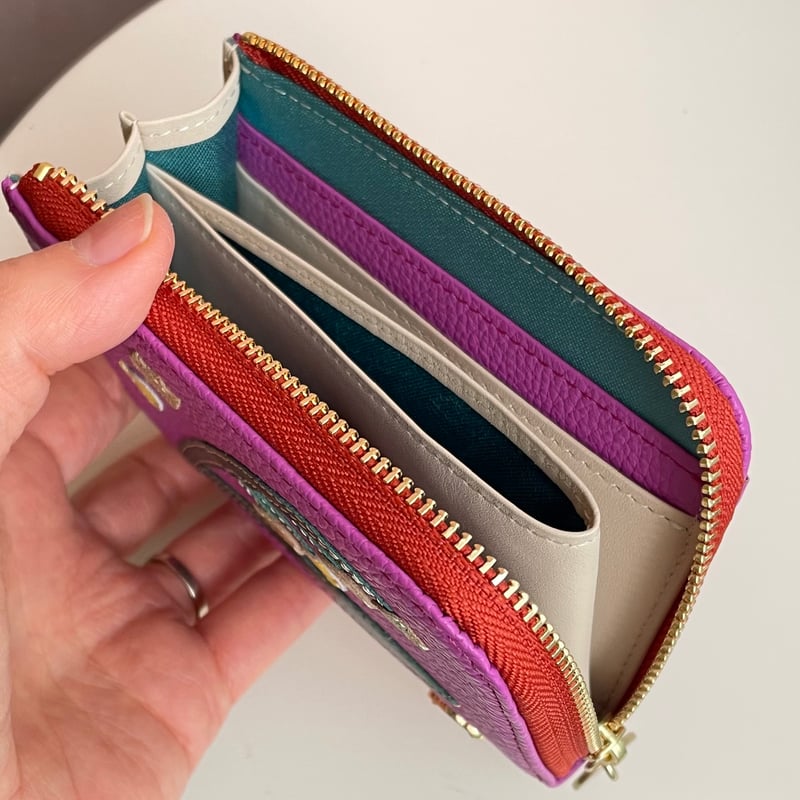 スズラン / ハーフファスナーウォレット / 各色｜アップリケ財布
