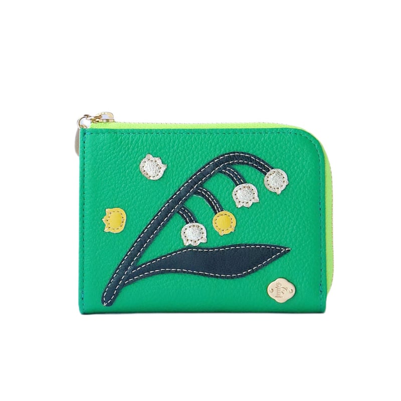 スズラン / ハーフファスナーウォレット / 各色｜アップリケ財布