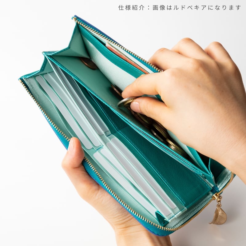 ポピー / ファスナーロングウォレット｜アップリケ財布 FIORAIA