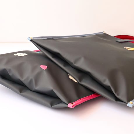 NYLON  tote bag  /  D.GRAY 小さい花