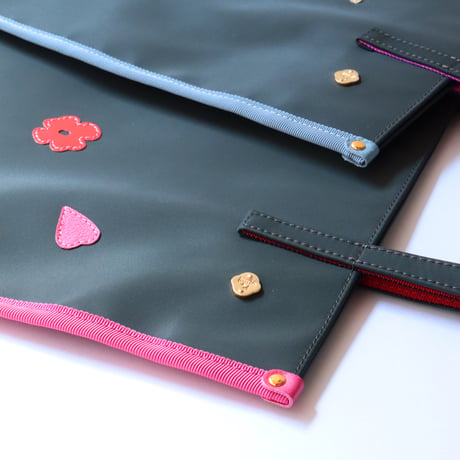 NYLON  tote bag  /  D.GRAY 小さい花