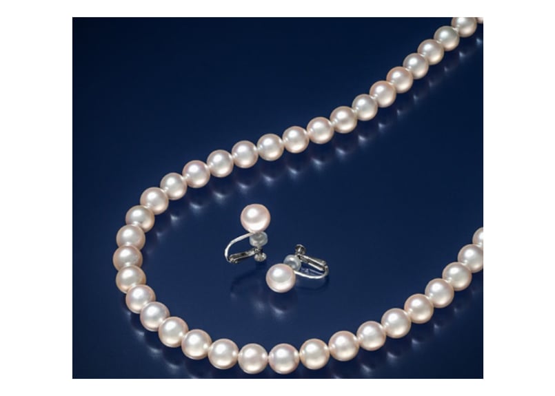 特売 ワンランク上の照り巻きオーロラ級花珠真珠 7.5～8㍉ネックレス