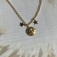 Sun and moon chain necklace