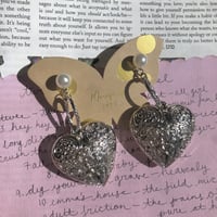 Pearl silver heart