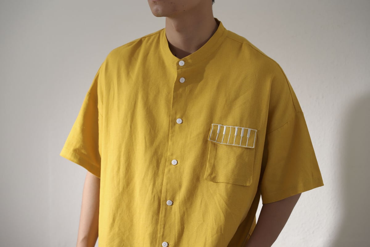 【omi出品】anuans イエローシャツ アニュアンス anuans スタンダードシャツ （YELLOW BEIGE