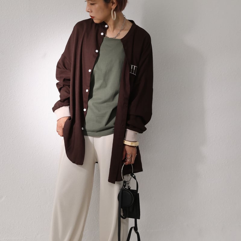 Kan Sano × antiqua - 長袖ピアノシャツ (ブラウン) | origami