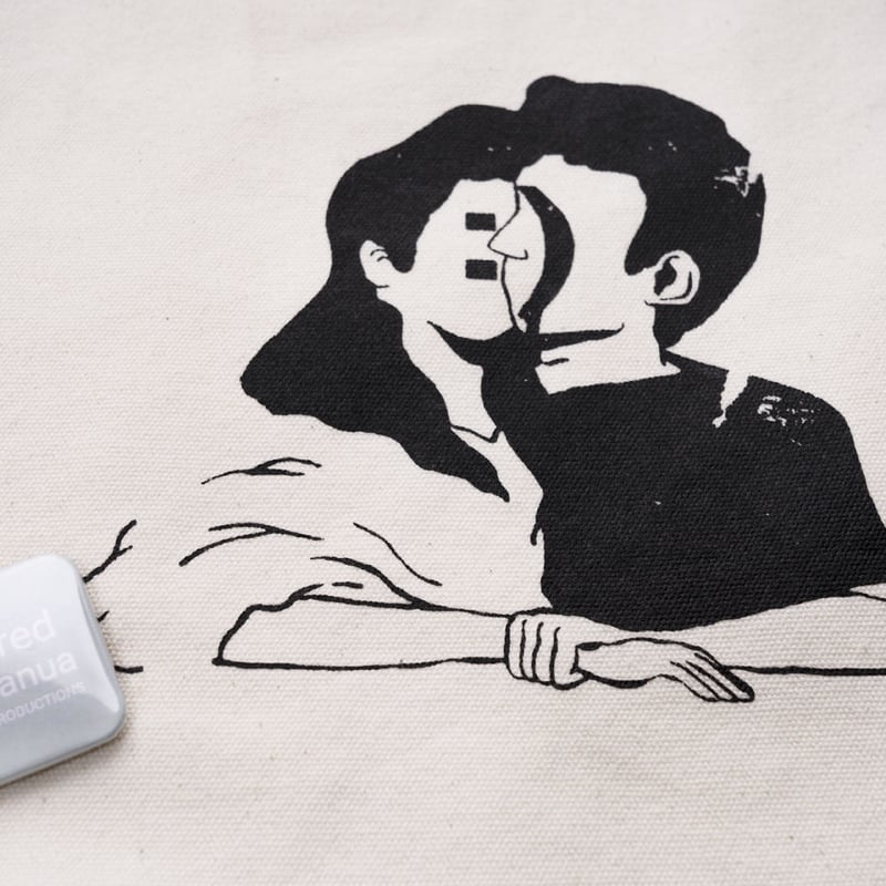 mabanua - Blurred トートバッグ＋缶バッジ | origami STORE