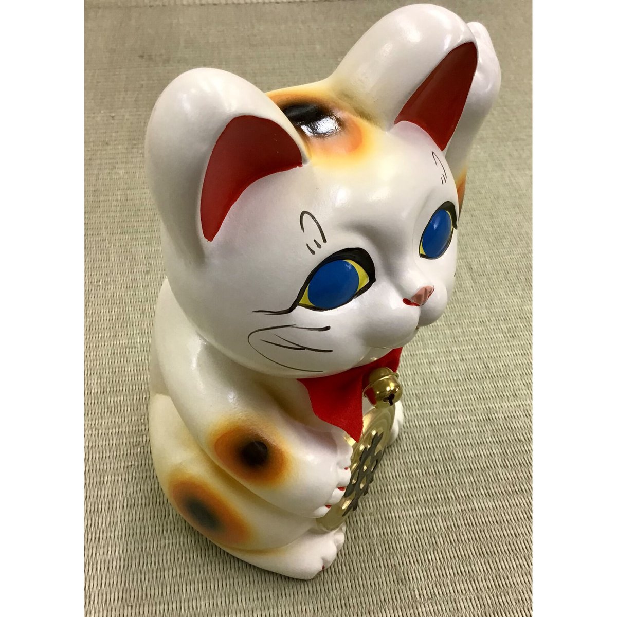 10/10迄値引✨人気運『ドル＄ 招き猫 8号』☆青い目ドル