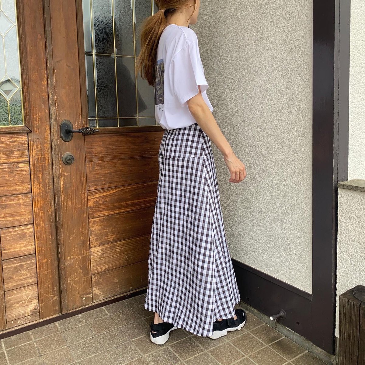 スカート Doll ginghamcheck skirt gingham check skirt | s t k .