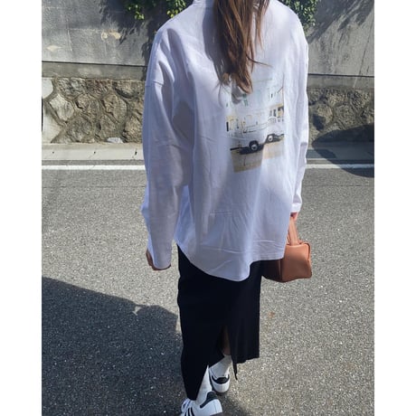 back photo long T-shirt（BUS）