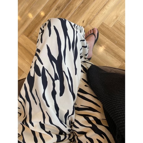 zebra print relax pants