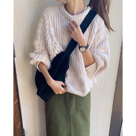 marshmallow knit pullover