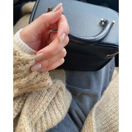 side button knit long  cardigan