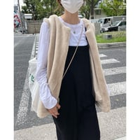 soft touch no collar fur vest