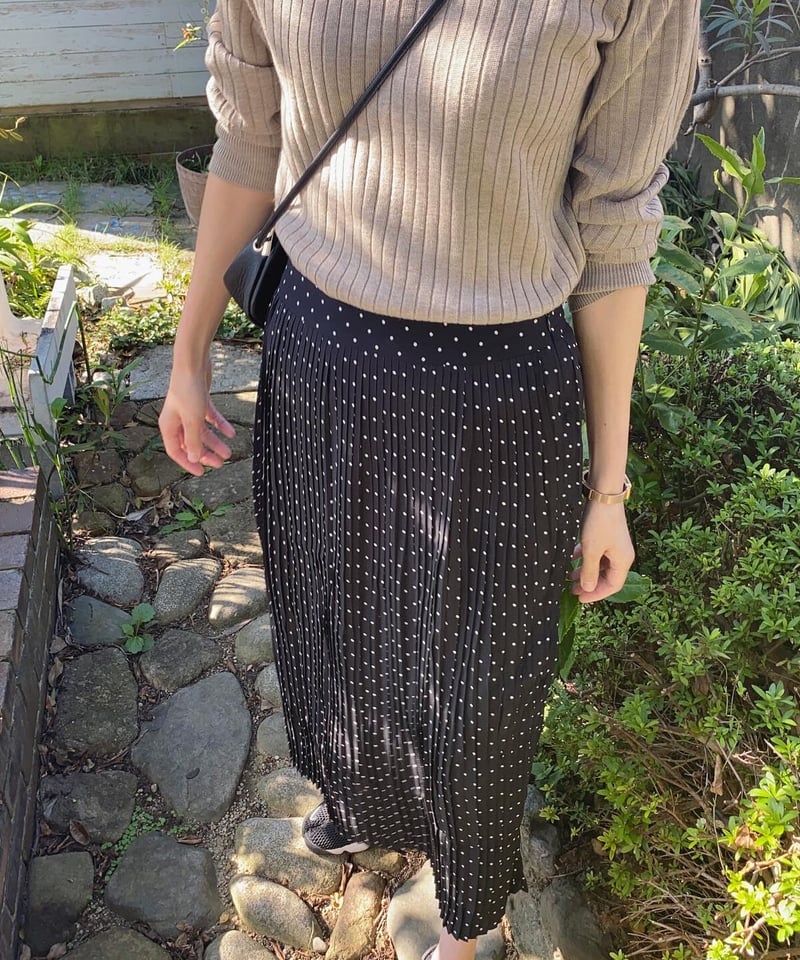 Smyeon ドットプリーツスカート Smyeon スカート Midi box pleats skirt/ミディボックスプリーツ