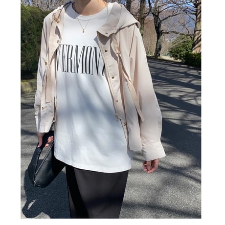 front logo print T shirt