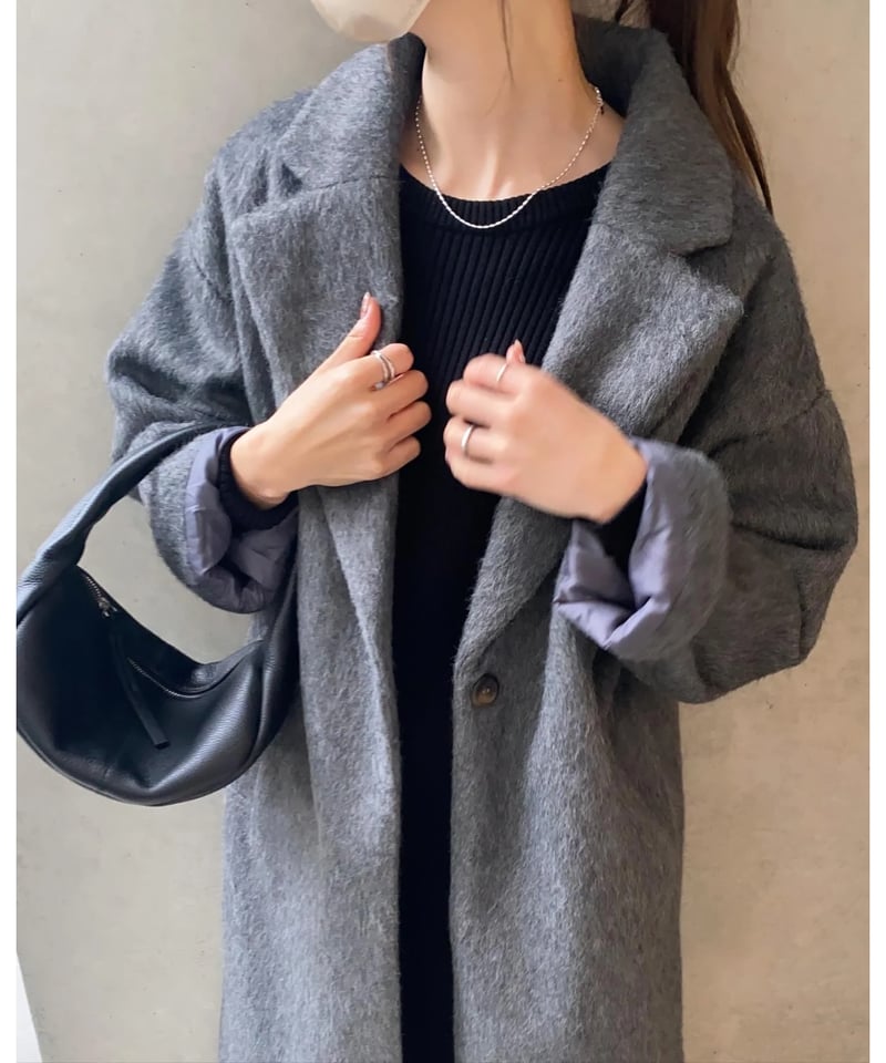 shaggy chester coat | s t k .