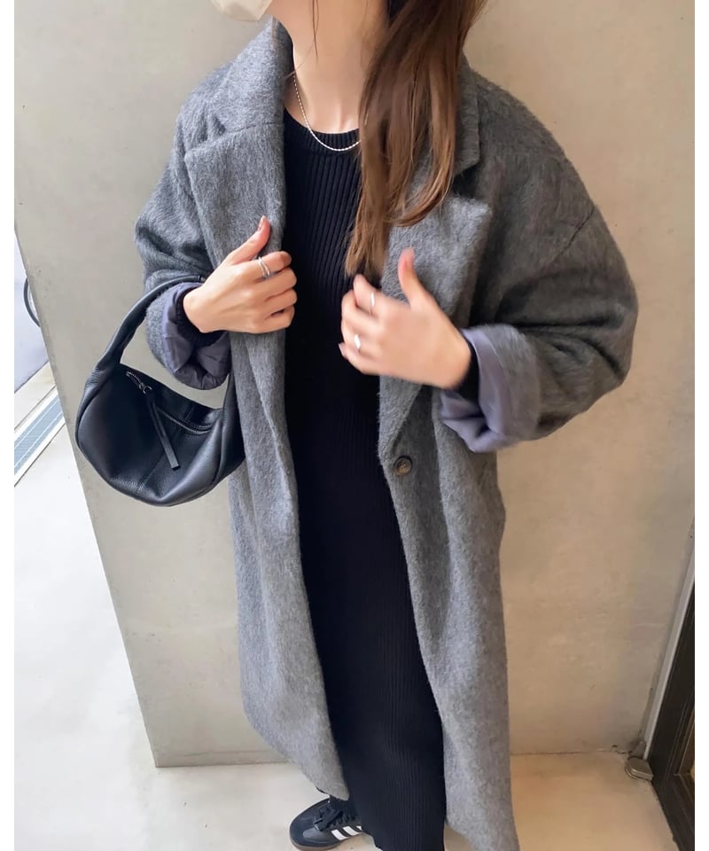 shaggy chester coat | s t k .