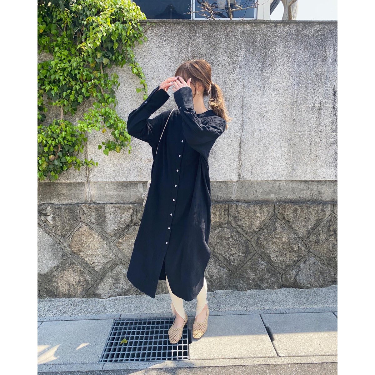 double gauze band color dress | s t k .