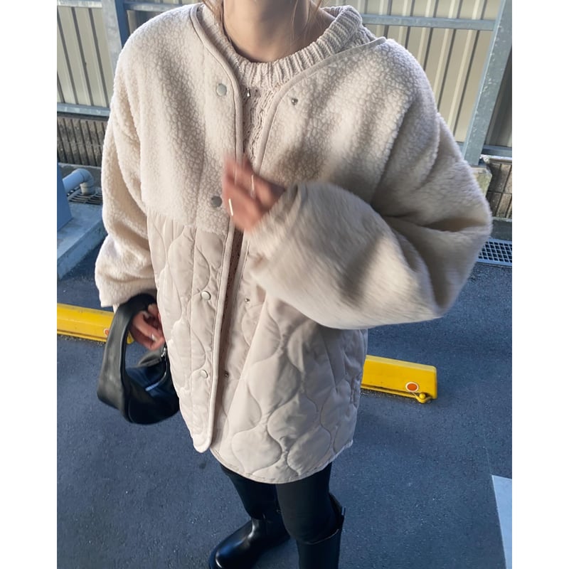 boa switching wave quilt jacket | s t k . boa switching wave quilt jacket | s t k .