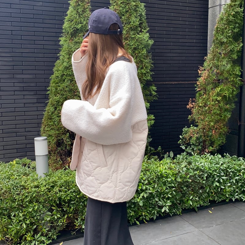 boa switching wave quilt jacket | s t k . boa switching wave quilt jacket | s t k .