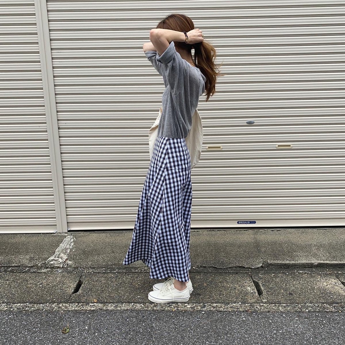 ♡ Swankiss ♡ AD ginghamフードO/P （ブラック） I_am（アイアム）の「gingham flare ops（ワンピース）」 - WEAR