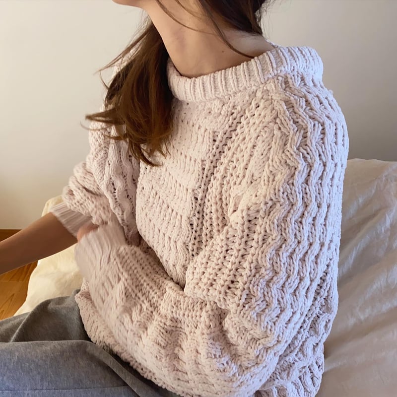 marshmallow knit pullover | s t k .