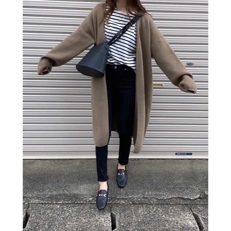 gown like long knit cardigan | s t k 