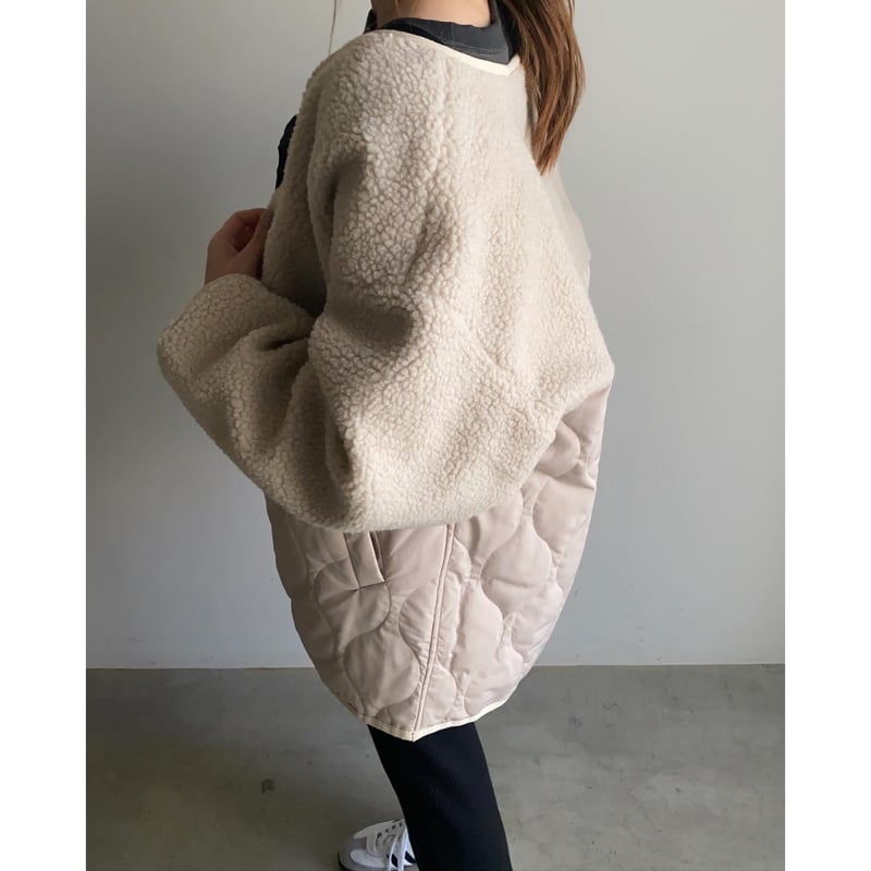 boa switching wave quilt jacket | s t k . boa switching wave quilt jacket | s t k .