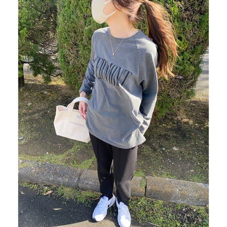 front logo print T shirt