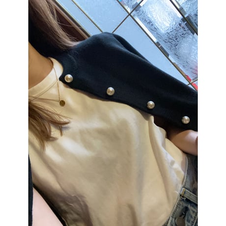 pearl button knit cardigan