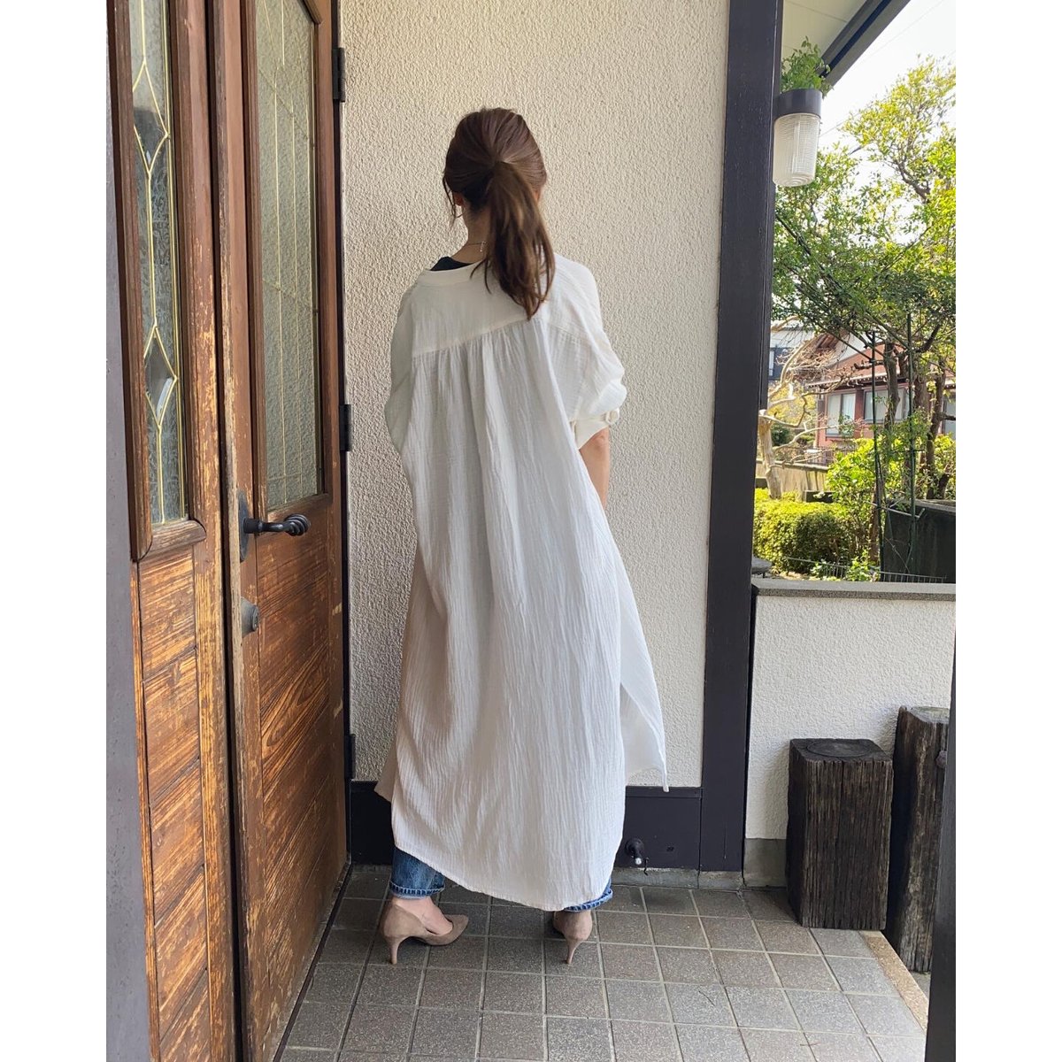 double gauze band color dress | s t k .