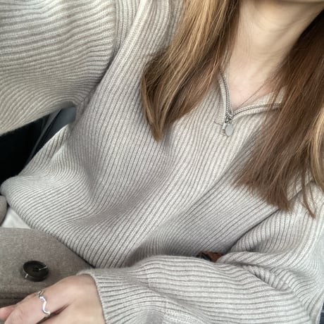 half zip knit pullover