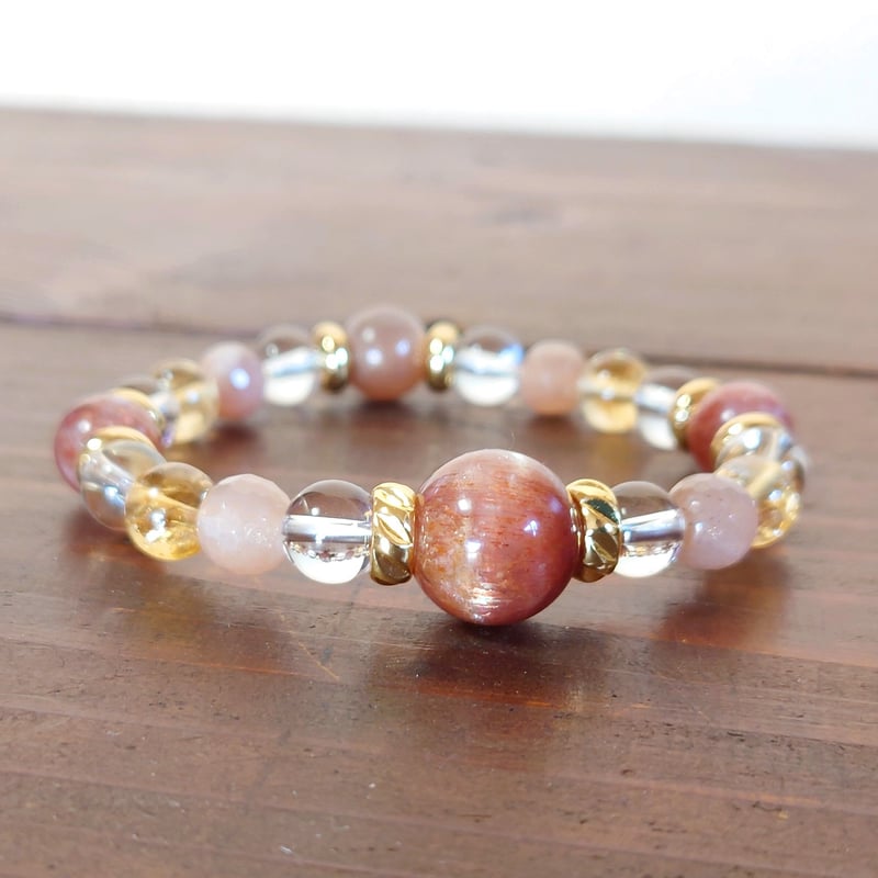 希少！14kgfオレゴンサンストーンブレスレット みっちゃん 希少