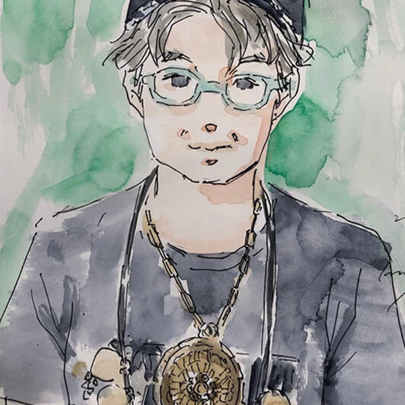 水彩画 似顔絵描きます  葉書サイズ　(写実タイプ背景無し) 似顔絵作成致します（鉛筆画スケッチタイプ） | iichi 日々の暮らしを