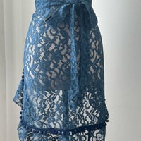 エプロン 黒×赤 フラワーラッセルレース フラメンコ衣装 | EAAH Flamenco
