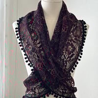 シージョ　フラワーコードレース　ネイビーポンポン・山道テープ　フラメンコ　衣装 fit=scale-down,w=1200