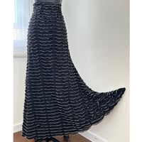 フラメンコ　ファルダ　新品　グリーン　フラメンコ衣装　フラメンコレッスン フラメンコファルダ グリーンxフラワーPT フラメンコ 衣装