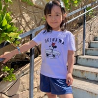 【Kids】モノクロOKINAWAミニーTシャツ【White/Black/Beige】