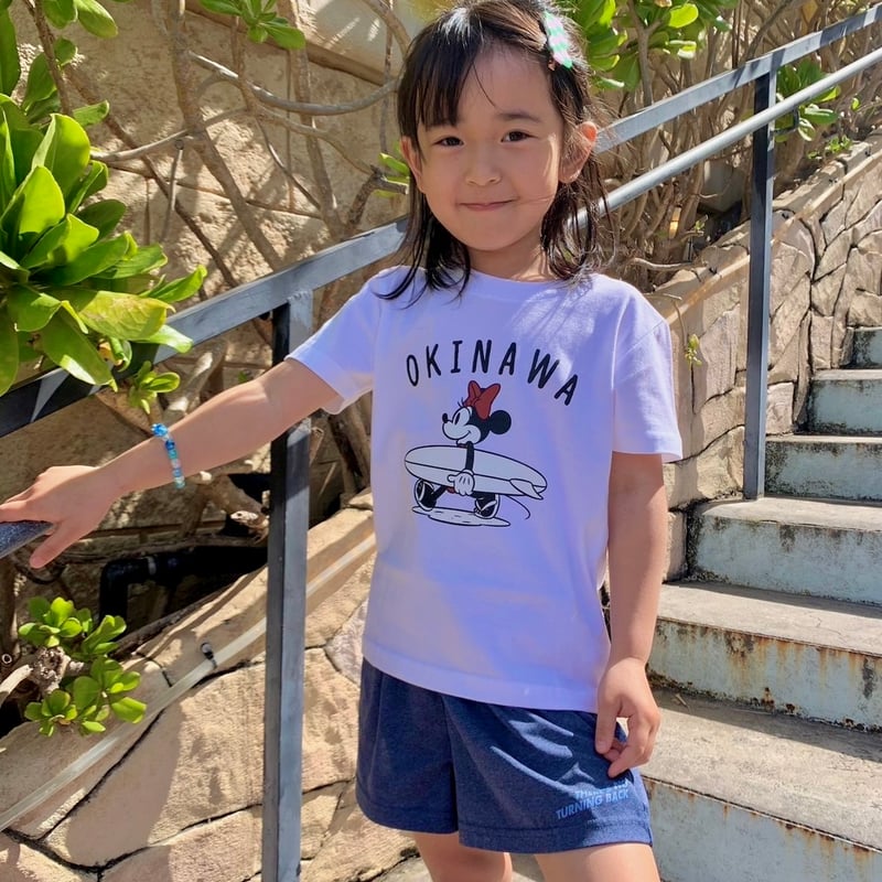 Kids】モノクロOKINAWAミニーTシャツ【White/Black/Pink】 | LO