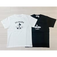 モノクロOKINAWAミッキーTシャツ【White / Black/ Sand beige】