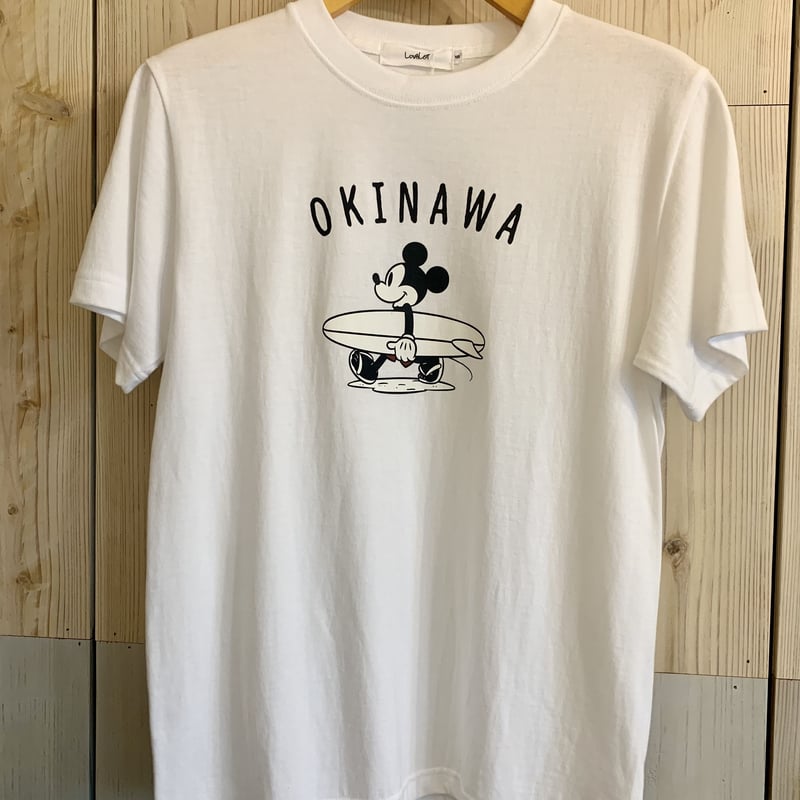 Kids】モノクロOKINAWAミッキーTシャツ〈white〉 | LOVALOT