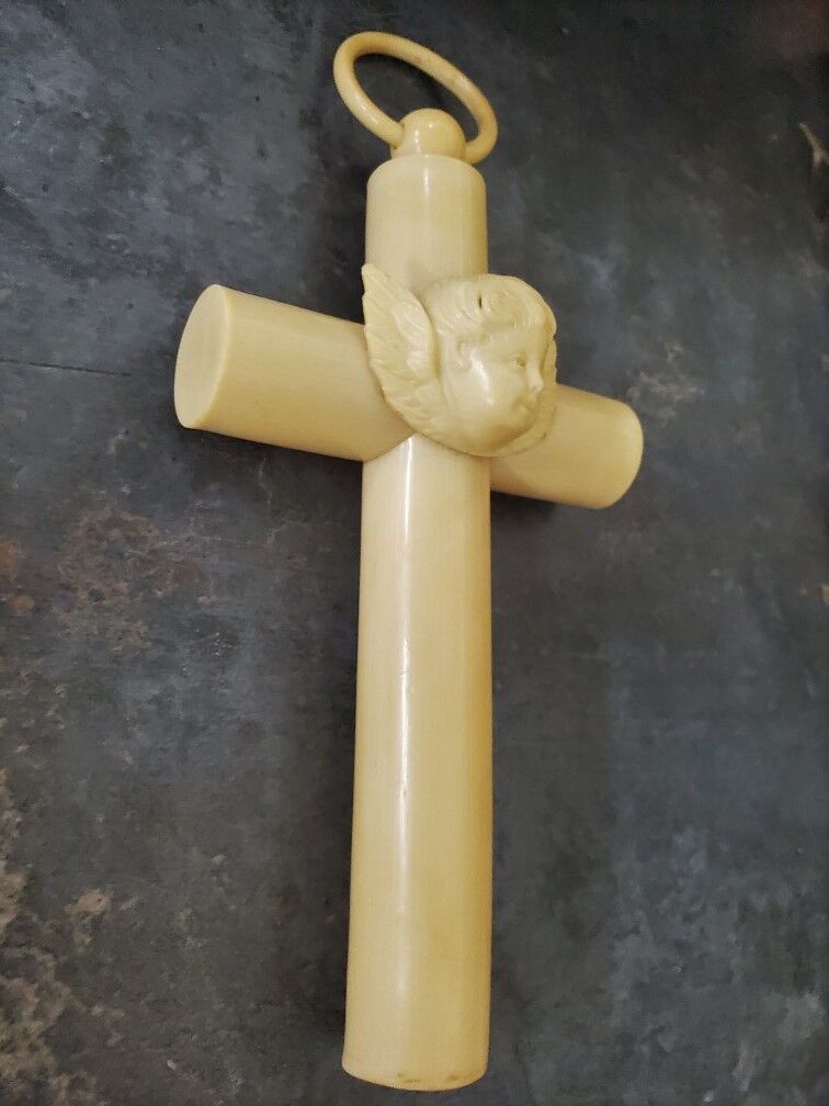 1890年頃　フランス　アンティーク　エンジェル　クロス 1890年頃 フランス アンティーク エンジェル クロス 1890年頃 フランス