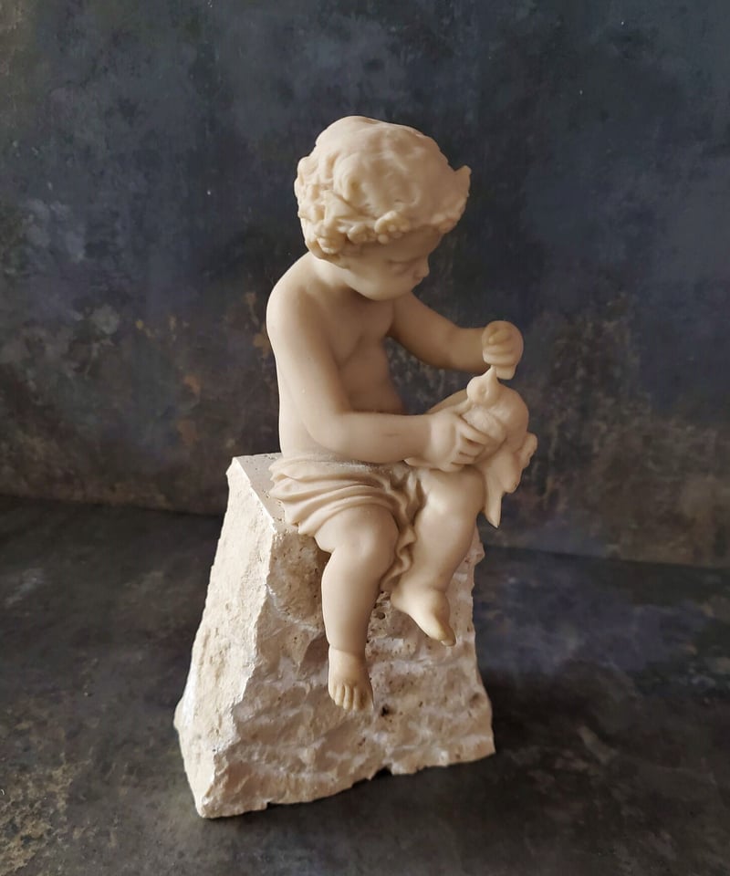 子供と鳩の像 ヴィンテージ品 | アンティーク ベルベット Velvet