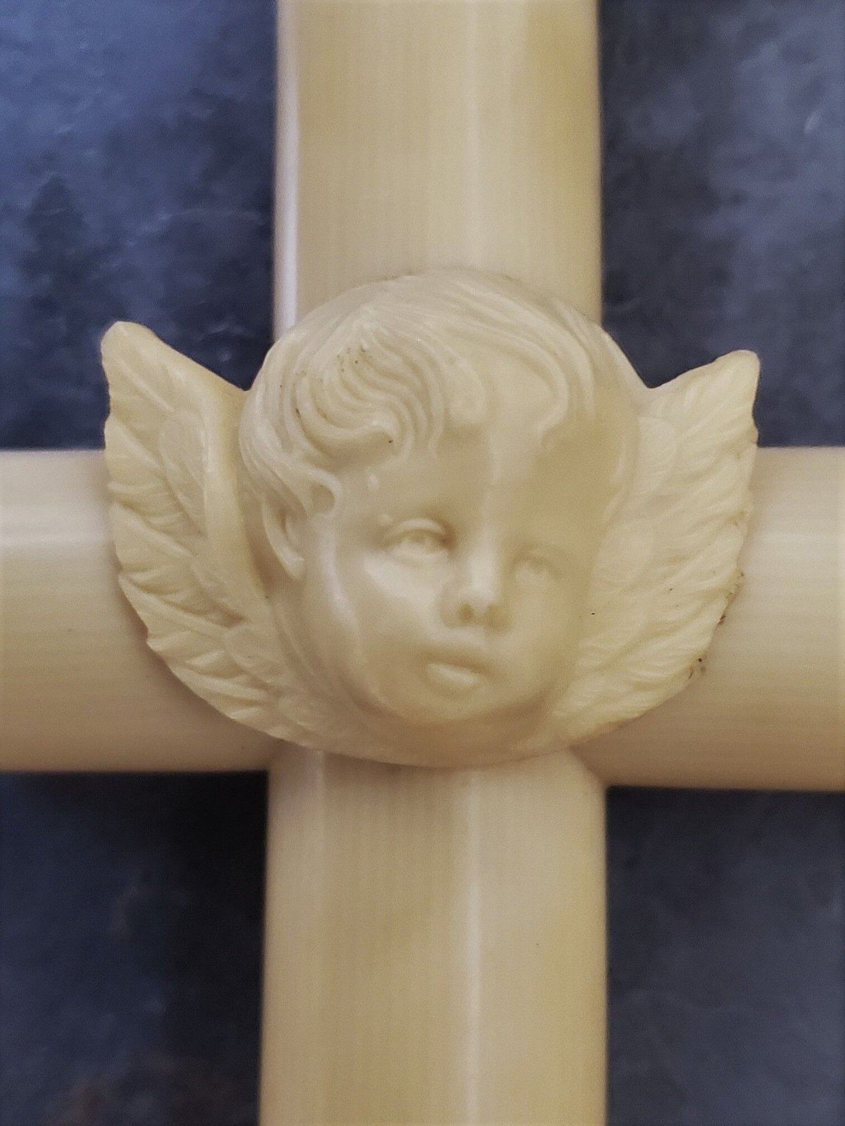 1890年頃　フランス　アンティーク　エンジェル　クロス 1890年頃フランスアンティークエンジェルクロス