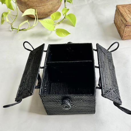 小物入れバスケット　ブラック（S）